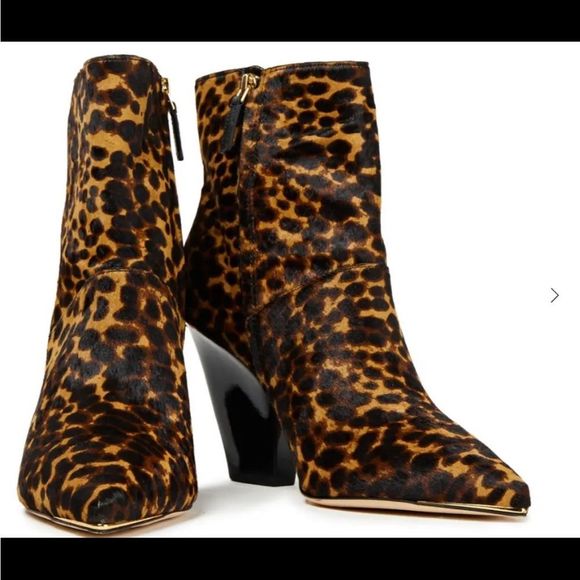 Tory Burch leopard print calf hair ankle boots - Picture 11 of 13